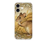 RLDOBOFE Compatible with iPhone 17 Vole Wheat Ear Case Soft Slim TPU Phone Cover Drop Protection Yellowing-Resistant Stylish Pattern Shockproof Phone Case for Women Men Girls iPhone 17 Transparent