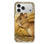RLDOBOFE Compatible with iPhone 17 Vole Wheat Ear Case Soft Slim TPU Phone Cover Drop Protection Yellowing-Resistant Stylish Pattern Shockproof Phone Case for Women Men Girls iPhone 17 Pro Max Black