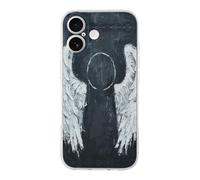 RLDOBOFE Compatible with iPhone 17 White Angel Wings Case Soft Slim TPU Phone Cover Drop Protection Yellowing-Resistant Stylish Pattern Shockproof Phone Case for Women Men Girls iPhone 17