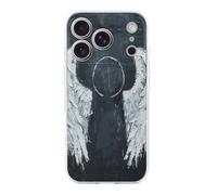 RLDOBOFE Compatible with iPhone 17 White Angel Wings Case Soft Slim TPU Phone Cover Drop Protection Yellowing-Resistant Stylish Pattern Shockproof Phone Case for Women Men Girls iPhone 17 Pro