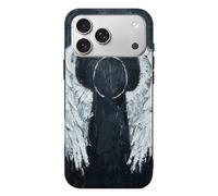 RLDOBOFE Compatible with iPhone 17 White Angel Wings Case Soft Slim TPU Phone Cover Drop Protection Yellowing-Resistant Stylish Pattern Shockproof Phone Case for Women Men Girls iPhone 17 Pro Max