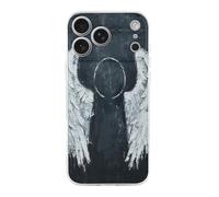 RLDOBOFE Compatible with iPhone 17 White Angel Wings Case Soft Slim TPU Phone Cover Drop Protection Yellowing-Resistant Stylish Pattern Shockproof Phone Case for Women Men Girls iPhone 17 Pro Max
