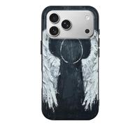 RLDOBOFE Compatible with iPhone 17 White Angel Wings Case Soft Slim TPU Phone Cover Drop Protection Yellowing-Resistant Stylish Pattern Shockproof Phone Case for Women Men Girls iPhone 17 Pro