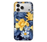 RLDOBOFE Compatible with iPhone 17 Yellow Floral Case Soft Slim TPU Phone Cover Drop Protection Yellowing-Resistant Stylish Pattern Shockproof Phone Case for Women Men Girls iPhone 17 Pro Max