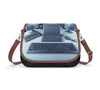 RLDOBOFE Computers And Internet Crossbody Bags for Women Vegan Leather Handbags with Adjustable Strap Trendy Medium Shoulder Bag Lightweight Travel Saddle Bag Little Purse Wallet