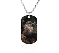 RLDOBOFE Custom Bird on Branch Pendant Necklace Memorial Photo Picture Necklace 23" Box Chain Commemorative Dog Tag Personalized Keepsake Jewelry Gift for Valentines Day