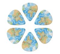 RLDOBOFE Custom Guitar Picks for Acoustic Guitar, Violin, Ukulele, Bass, 0.46mm, White (Pack of 6)