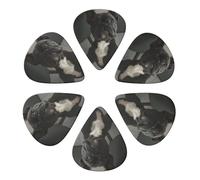 RLDOBOFE Custom Guitar Picks for Acoustic Guitar, Violin, Ukulele, Bass, 0.46mm, White (Pack of 6)