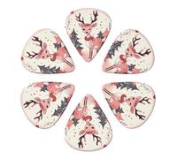 RLDOBOFE Custom Guitar Picks for Acoustic Guitar, Violin, Ukulele, Bass, 0.46mm, White (Pack of 6)