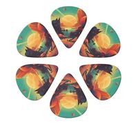 RLDOBOFE Custom Guitar Picks for Acoustic Guitar, Violin, Ukulele, Bass, 0.71mm, White (Pack of 6)