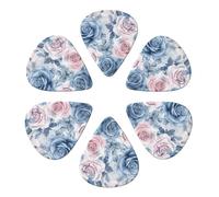 RLDOBOFE Custom Guitar Picks for Acoustic Guitar, Violin, Ukulele, Bass, 0.96mm, White (Pack of 6)