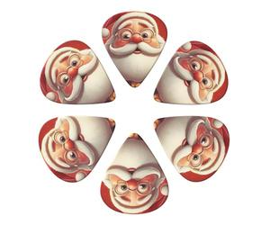 RLDOBOFE Custom Guitar Picks for Acoustic Guitar, Violin, Ukulele, Bass, 0.96mm, White (Pack of 6)
