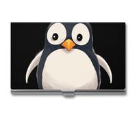 RLDOBOFE Cute Animal Business Card Holder, Slim Aluminum Alloy Card Case, Pocket Name Card Organizer Holder Wallet for Woman, Man, Pocket Or Bag Storage, Office Workers