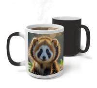 RLDOBOFE Cute Animal Ceramic Color Changing Mug Heat Transforming Activated Mug 11 Oz Heat Changing Sensitive Tea Cup Magic Novelty Coffee Cup Drinkware Home Kitchen Gift