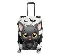 RLDOBOFE Cute Bat Baggage Cover for Travel, Washable Suitcase Covers for Home, Dustproof Luggage Protector Skins with Zippers, Protector Anti Scratch, Luggage Covers, white, L, Luggage Case Cover