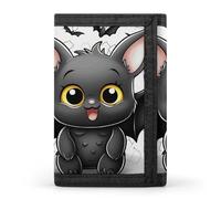 RLDOBOFE Cute Bat Wallet for Men, Extra Capacity Trifold Wallet for Women, Foldable Money Clip with ID Window for Pocket, Credit Card Holder, Personalized Wallets for Travel