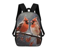 RLDOBOFE Cute Cardinal Birds 17 Inch Laptop Backpack for Men Women Travel Backpack Daypack Work Bag Laptop Bookbag