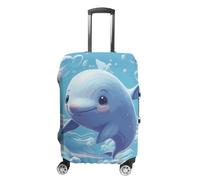 RLDOBOFE Cute Fish Baggage Cover for Travel, Washable Suitcase Covers for Home, Dustproof Luggage Protector Skins with Zippers, Protector Anti Scratch, Luggage Covers, white, XL, Luggage Case Cover