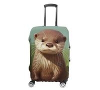 RLDOBOFE Cute Otter Baggage Cover for Travel, Washable Suitcase Covers for Home, Dustproof Luggage Protector Skins with Zippers, Protector Anti Scratch, Luggage Covers, white, Small, Luggage Case