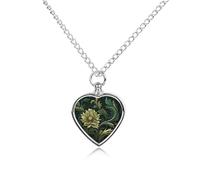 RLDOBOFE Dark Green And Green Style Pet Cremation Necklaces for Ashes Personalized Pet Ashes Jewelry Heart Shaped Urn Pendant Custom Memorial Funeral Keepsake for Loss Dogs Cats