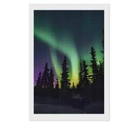 RLDOBOFE Dark Northern Lights Print Diamond Painting Kit for Adults Square 5D Diamond Art Kits for Beginners DIY Full Drill Diamonds Dots Painting Gem Arts Crafts Home Wall Decor Gift 8"x12"
