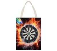 RLDOBOFE Dart Board Tote Bags for Holiday Gifts, Personalized Canvas Shoulder Bag with Handle for Activity, Reusable Cloth Bags for Advertising, Large Shopping Bag for Unisex