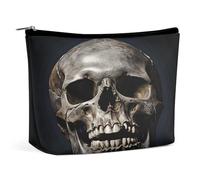 RLDOBOFE Death Skull Makeup Bag Cosmetic Bags Toiletry Bag