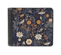 RLDOBOFE Decorated with Stars Wallet Passcase for Men, Extra Capacity Bifold Leather Wallets with ID Windows, Slim Stylish Wallet for Gift, Blocking Money Clip for Cards, Coin Pouch