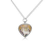 RLDOBOFE Deer And Flowers Cremation Jewelry for Ashes Heart Urn Necklaces Personalized Memorial Necklace Dog Cat Keepsake Pendant Custom Small Locket Ash Holder for Women Men