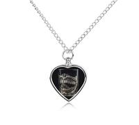 RLDOBOFE Dentures in A Cup Cremation Jewelry for Ashes Heart Urn Necklaces Personalized Memorial Necklace Dog Cat Keepsake Pendant Custom Small Locket Ash Holder for Women Men