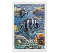 RLDOBOFE Different Fish Diamond Painting Kit for Adults Round 5d Diamond Art Kits for Beginners DIY Full Drill Diamonds Dots Painting Gem Arts Crafts Home Wall Decor Gift 8"x12"