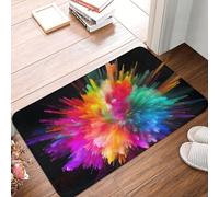 RLDOBOFE Doormat Color Explosion Front Door Mat Non-Slip Welcome Mats Washable Floor Mat Indoor Outdoor Entrance Mat Absorbent Guard Doormat for Kitchen Bedroom Bathroom Home Decor 16 x 24 Inch