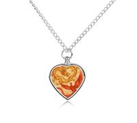 RLDOBOFE Dragon Phoenix Cremation Jewelry for Ashes Heart Urn Necklaces Personalized Memorial Necklace Dog Cat Keepsake Pendant Custom Small Locket Ash Holder for Women Men