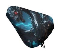 RLDOBOFE Dragon Waterproof Bike Seat Cover with Drawstring | Dustproof & UV-Resistant Bicycle Saddle Cover, Outdoor Washable Seat Cushion Protector, Universal Fit for Mountain, City Bike