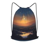 RLDOBOFE Drawstring Backpack Woemn Men Sports Gym Sack Lightweight Drawstring Bags Good Evening Cinch Bag Sackpack For Work Swim Travel
