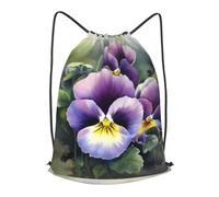 RLDOBOFE Drawstring Backpack Woemn Men Sports Gym Sack Lightweight Drawstring Bags Pansy Perfection Cinch Bag Sackpack For Work Swim Travel