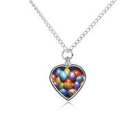 RLDOBOFE Easter Eggs Cremation Jewelry for Ashes Heart Urn Necklaces Personalized Memorial Necklace Dog Cat Keepsake Pendant Custom Small Locket Ash Holder for Women Men