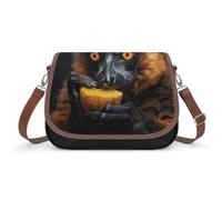 RLDOBOFE Eat Yellow Fruits Crossbody Bags for Women Vegan Leather Handbags with Adjustable Strap Trendy Medium Shoulder Bag Lightweight Travel Saddle Bag Little Purse Wallet