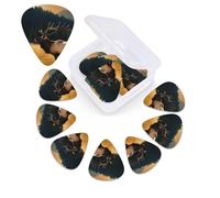 RLDOBOFE Elk in the meadow Print Guitar Picks 12 Pack Guitar Plectrums with Storage Box Bass Picks For Acoustic Guitar Bass Electric Ukulele Includes 0.46mm, 0.71mm, 0.96mm