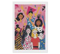 RLDOBOFE Everyone Raises A Hand Diamond Painting Kit for Adults Round 5d Diamond Art Kits for Beginners DIY Full Drill Diamonds Dots Painting Gem Arts Crafts Home Wall Decor Gift 8"x12"