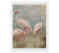 RLDOBOFE Flamingo in Water Diamond Painting Kit for Adults Square 5D Diamond Art Kits for Beginners DIY Full Drill Diamonds Dots Painting Gem Arts Crafts Home Wall Decor Gift 12"x16"