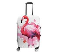 RLDOBOFE Flamingo Watercolor Baggage Cover for Travel, Washable Suitcase Covers for Home, Dustproof Luggage Protector Skins with Zippers, Protector Anti Scratch, Luggage Covers, white, XL, Luggage
