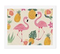RLDOBOFE Flamingos and Pineapples Paint by Numbers Kit for Adults Beginners, Personalized Paint 60x75cm for DIY Crafts, Cute Painting for Office Wall Decor Gift, Home Activity, Anniversary