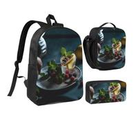 RLDOBOFE Food Photography Backpack Set 3 PCS - 17 Inch Laptop Backpack with Lunch Bag, Waterproof Daypack Insulated Lunch Box Large Capacity Coin Pouch Personalized Gift