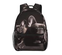 RLDOBOFE French Bulldog Cute Backpack Waterproof Lightweight Casual Backpack One Size Daypack Travel Laptop Bag For Men Women