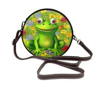 RLDOBOFE Frog Shoulder Bag for Women PU Leather Purses Retro Clutch Handbags with Zipper & Removable Strap for Daily Use, Phone Wallet, Trendy Ladies Crossbody Bag