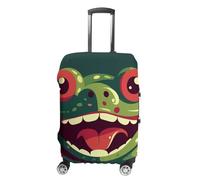 RLDOBOFE Frog with Mouth Open Baggage Cover for Travel, Washable Suitcase Covers for Home, Dustproof Luggage Protector Skins with Zippers, Protector Anti Scratch, Luggage Covers, white, Small, Luggage