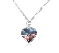 RLDOBOFE Funny 3D Piggies Cremation Jewelry for Ashes Heart Urn Necklaces Personalized Memorial Necklace Dog Cat Keepsake Pendant Custom Small Locket Ash Holder for Women Men