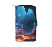 RLDOBOFE Gem Mine PU Leather Long Wallet Travel Wallets