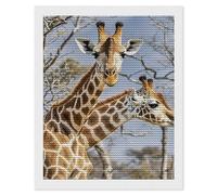 RLDOBOFE Giraffe Diamond Painting Kit for Adults Round 5d Diamond Art Kits for Beginners DIY Full Drill Diamonds Dots Painting Gem Arts Crafts Home Wall Decor Gift 16"x20"
